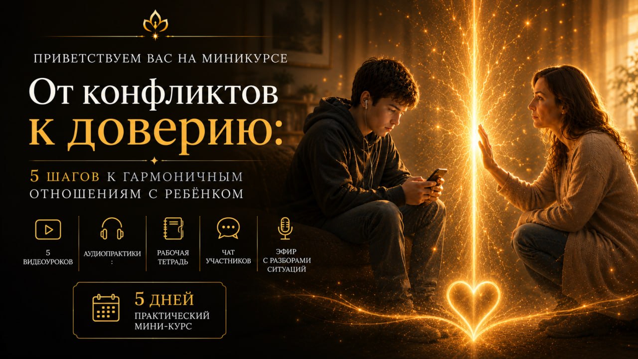 Интенсив «От конфликтов к доверию: 5 шагов к гармоничным отношениям с ребёнком» — изображение 2